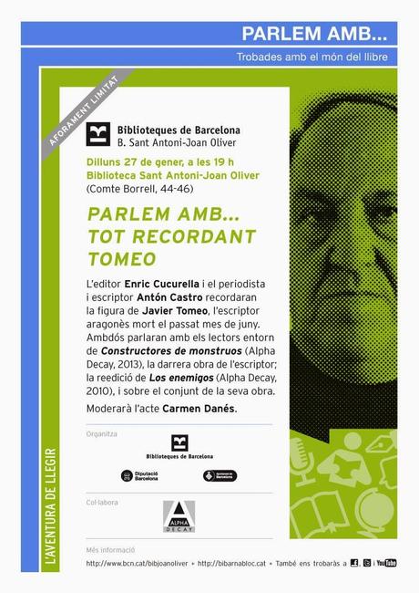 Conferencia sobre Javier Tomeo en Barcelona