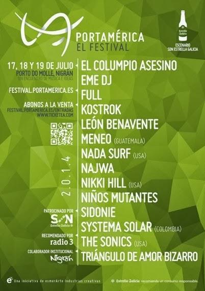 PORTAMÉRICA 2014: Full, Nada Surf, Najwa, Kostrok y The Sonics Nuevas Confirmaciones