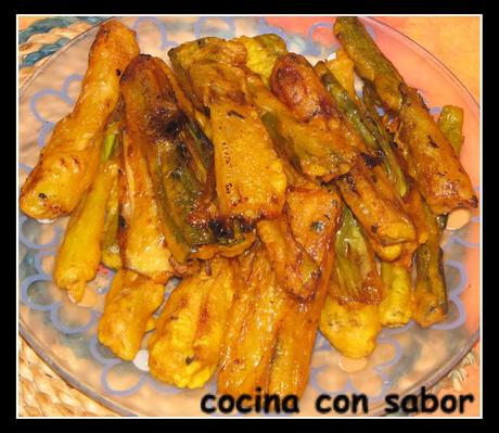 Calçots en tempura