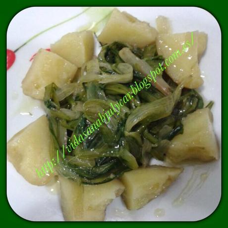 Hervido de achicoria con patata