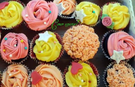 Cupcakes de chocolate y naranja aptos para intolerantes a la lactosa