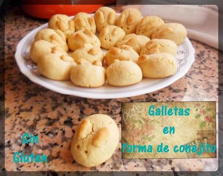 Galletas en forma de conejitos o ratones sin gluten