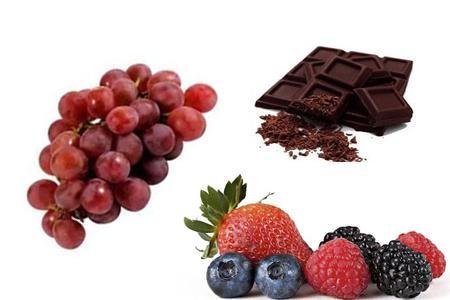 frutas y chocolate