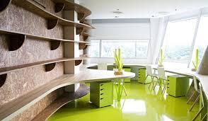 Lindas oficinas en casa en color verde