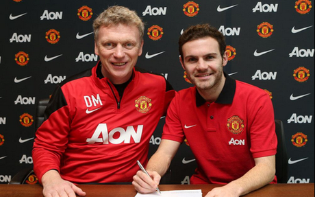 Juan-Mata-Man-United y David Moyes