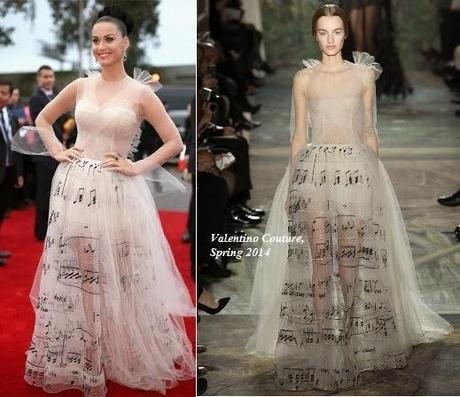 Katy Perry y su vestido más musical en los Grammy