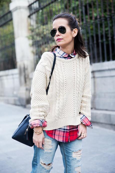 Ripped_JEans-Asos-Checked_Shirt-Denim-Collage_Vintage-Street_Style-outfit-