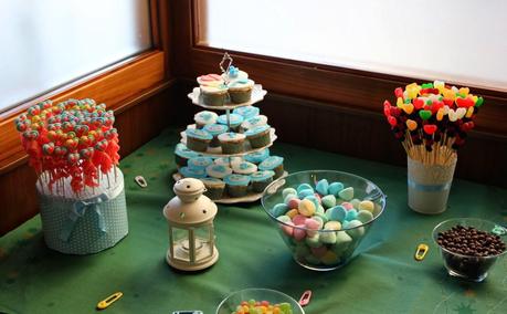 Cupcakes para un bautizo,decorados con fondant
