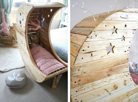 UNA CUNA REALIZADA A PARTIR DE UN PALÉ