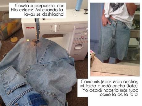 #DIY denim skirt
