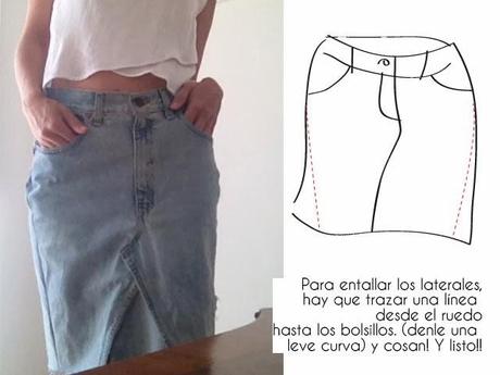 #DIY denim skirt