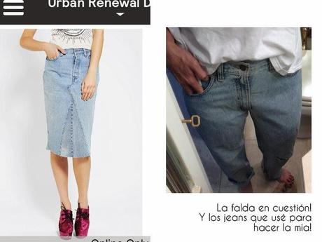#DIY denim skirt