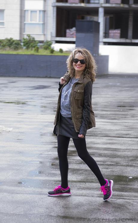 Outfit Low Cost: Nike + Skirt