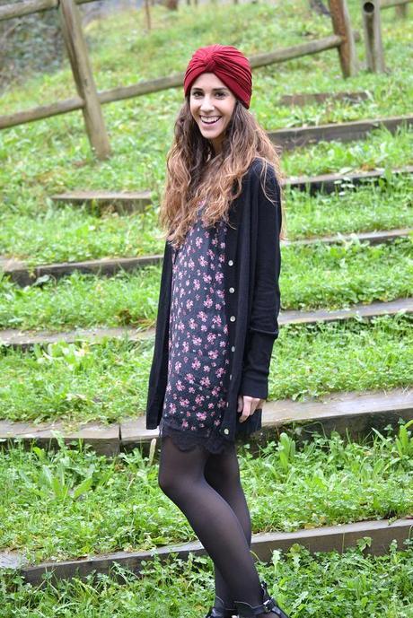 turbante vestido flores