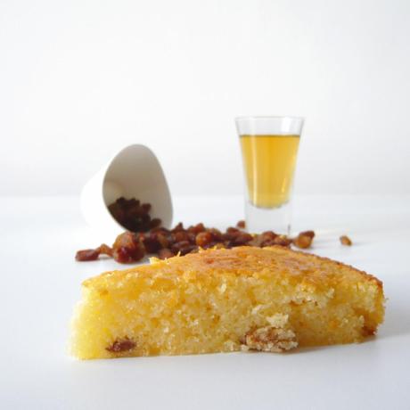 Bizcocho DAIQUIRI de limón, ron y pasas