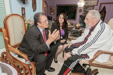 Fidel Castro recibió al honorable primer ministro de Santa Lucía [+ fotos]