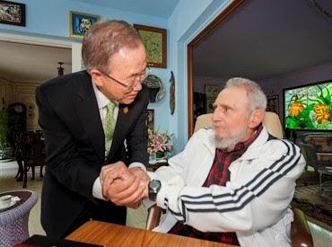 Fidel Castro y Ban Ki-moon charlan sobre desarrollo sostenible y desarme nuclear [+ fotos]