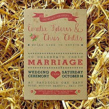 Invitaciones de boda en papel kraft