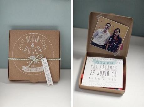 Invitaciones de boda en papel kraft