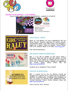 Agenda actividades niños Barcelona febrero