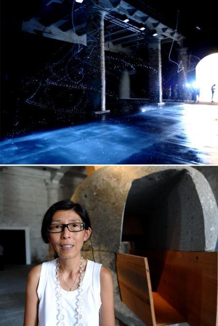 Las fuentes iluminadas de Olafur Eliasson, y la arquitecta japonesa Kazuyo Sejima.- EFE / AFP - ElPaís.es