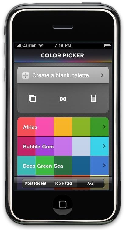 Palettedetailswithiphone in Color Stream: a Free iPhone App For Web Designers