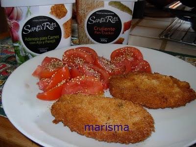 filetes de cinta de lomo empanados