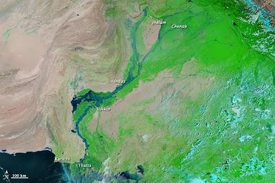 Inundaciones en Pakistán: El antes y el después a vista de satélite