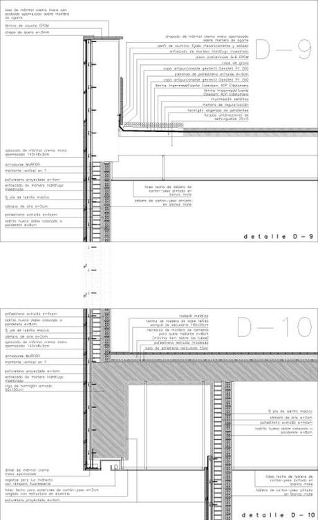 Building section cross Muros de arte (proceso de construcción)