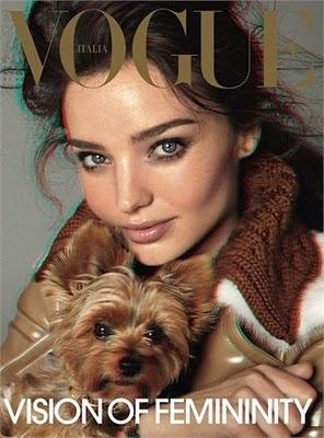 Miranda Kerr en 3D para Vogue Italia, Septiembre 2010