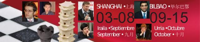 Hao-Aronian y Kramnik-Shirov duelos en Shangai Final de Maestros del Grand Slam 2010