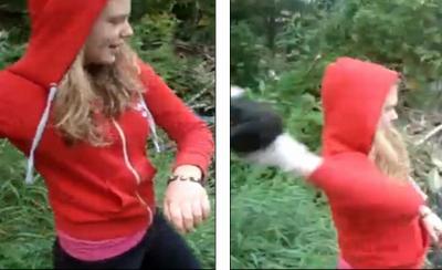 Buscan a la niña que lanza cachorros vivos en un río