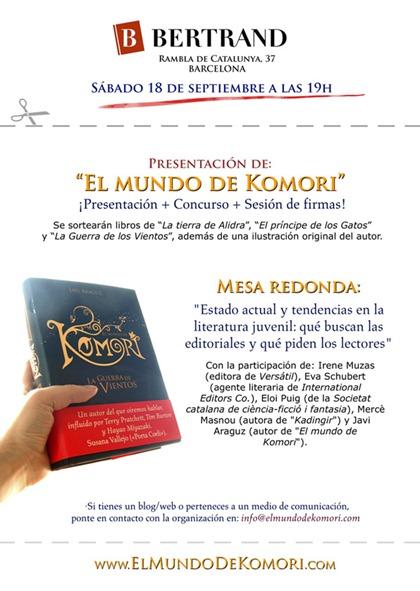 Presentación en Barcelona: “El mundo de Komori”