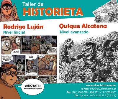 EL CUCHITRIL: TALLERES DE HISTORIETA DE QUIQUE ALCATENA Y RODRIGO LUJAN