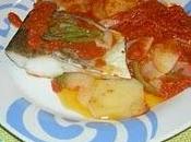 Bacalao tomate patatas panadera