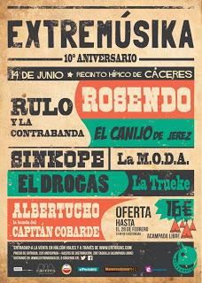 Extremúsika 2014: Rosendo, Rulo y La Contrabanda, El Canijo de Jerez, El Drogas, Albertucho, La M.O.D.A...