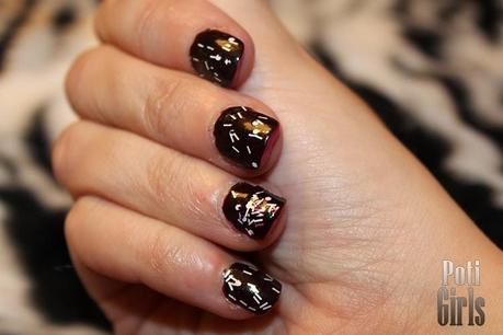 LA MANICURA DE LA SEMANA: Cherry black&white sugar