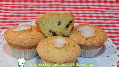 magdalenas con pepitas de chocolate