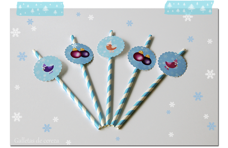 Kit de fiesta: pajaritos en Navidad