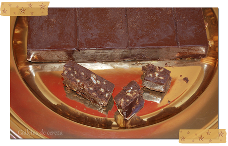 Turrón de chocolate crujiente