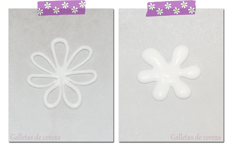 Glaseado sobrante: margaritas