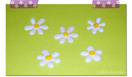 Glaseado sobrante: margaritas