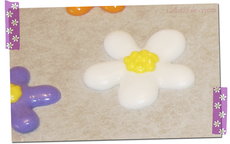 Glaseado sobrante: margaritas