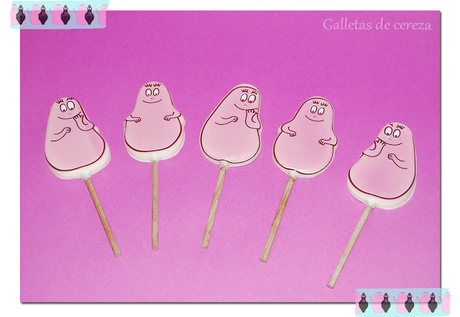 Piruletas de chocolate Barbapapa