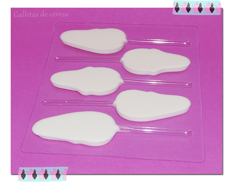 Piruletas de chocolate Barbapapa