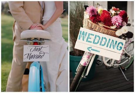 Bicycle themed wedding