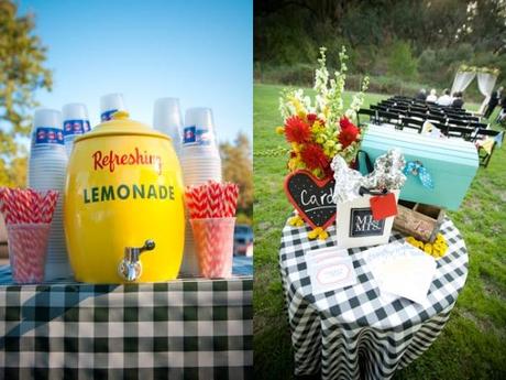 A picnic themed wedding