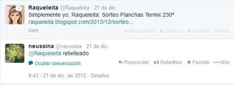 Y la ganadora de las Planchas Termix 230º es..... Y la ganadora de las Planchas Termix 230º es.....