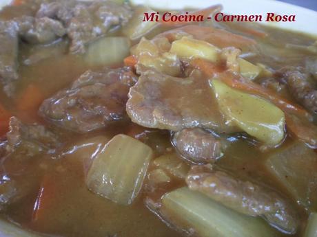 TERNERA CON VERDURA EN SALSA DE OSTRAS