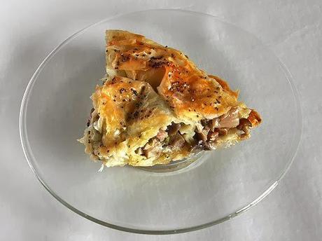 Banitsa de setas con jamón
